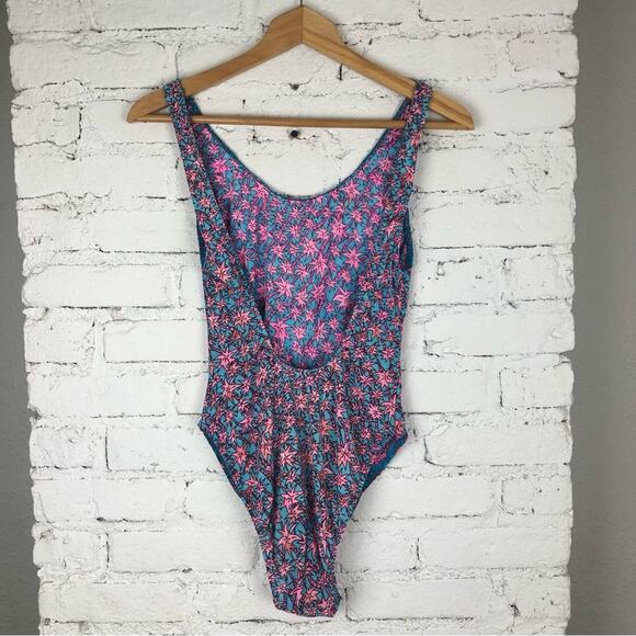 Vintage 90’s Y2K Solar Tan Thru Palm Tree Swimsuit - Picture 5 of 9